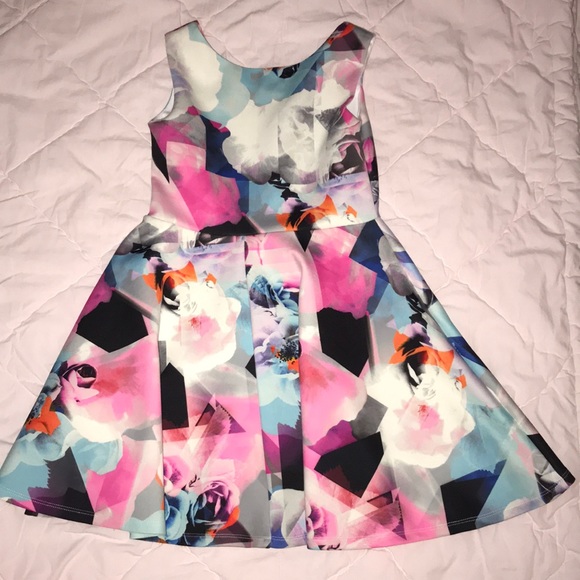 Other - Flower print skater style Dress
